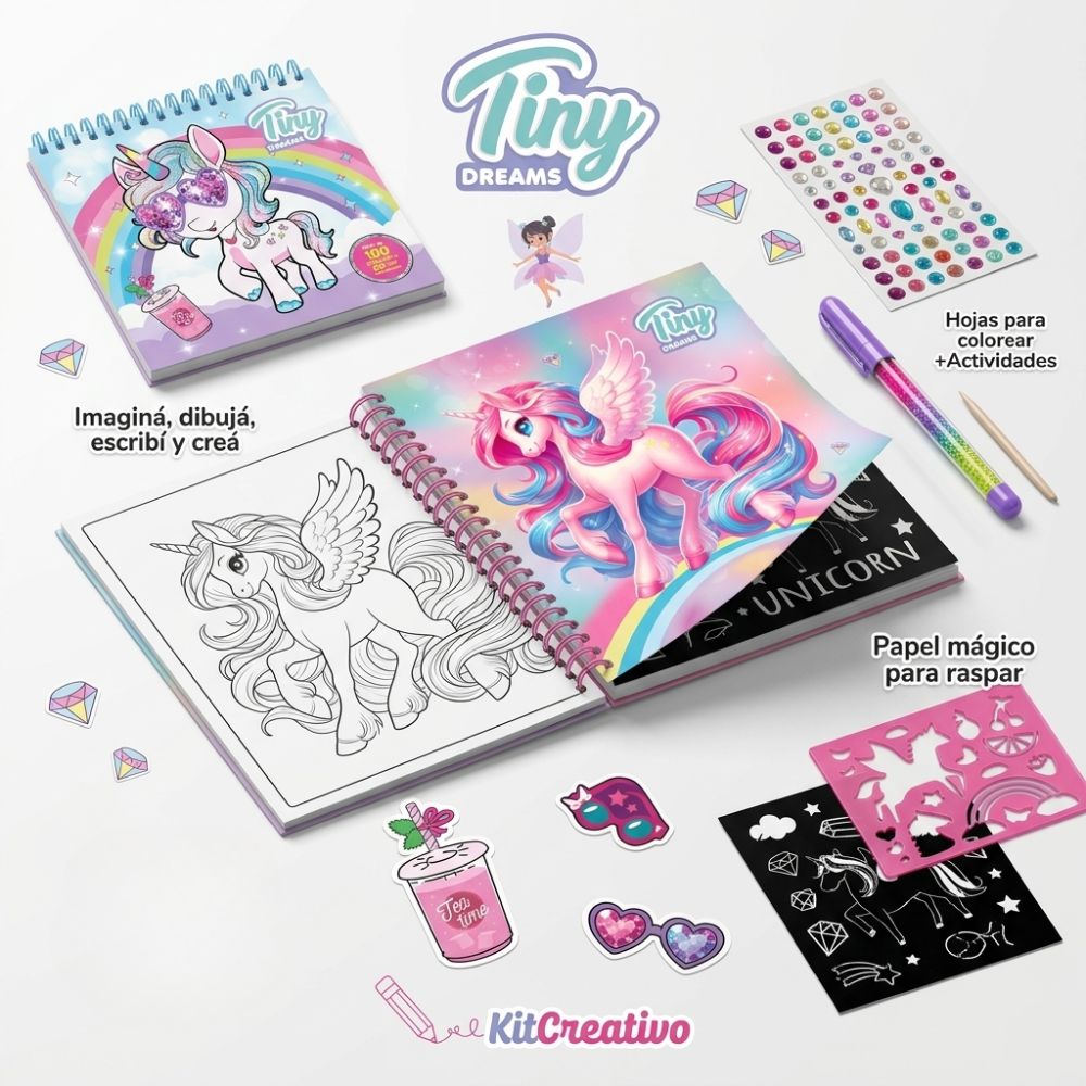 SET DE ARTE UNICORNIO 32X28X2CM ART 57081 HAO