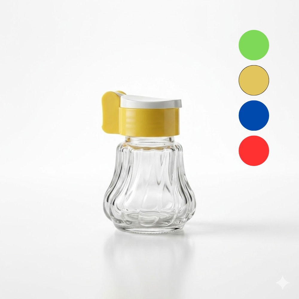 SALERO DE VIDRIO TAPA COLORES 3X6CM X1UNI ART DL2804 IAO