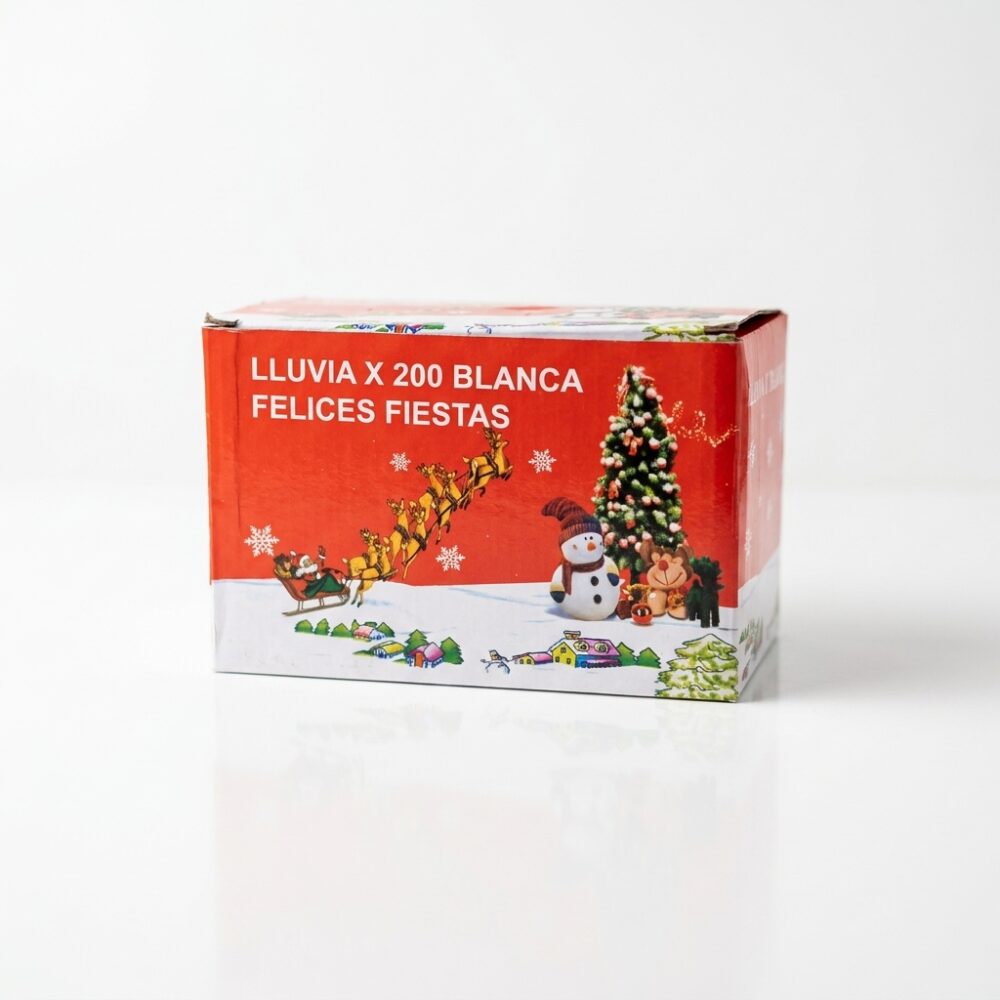 LUCES NAVIDAD LLUVIA LED BLANCA X200 ART POL29 IAO