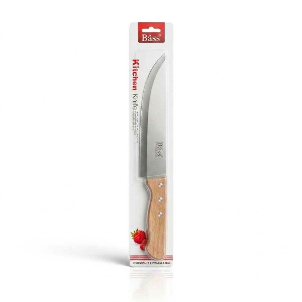 CUCHILLO DE ACERO MANGO MADERA 31.5CM ART CN18767 IAO