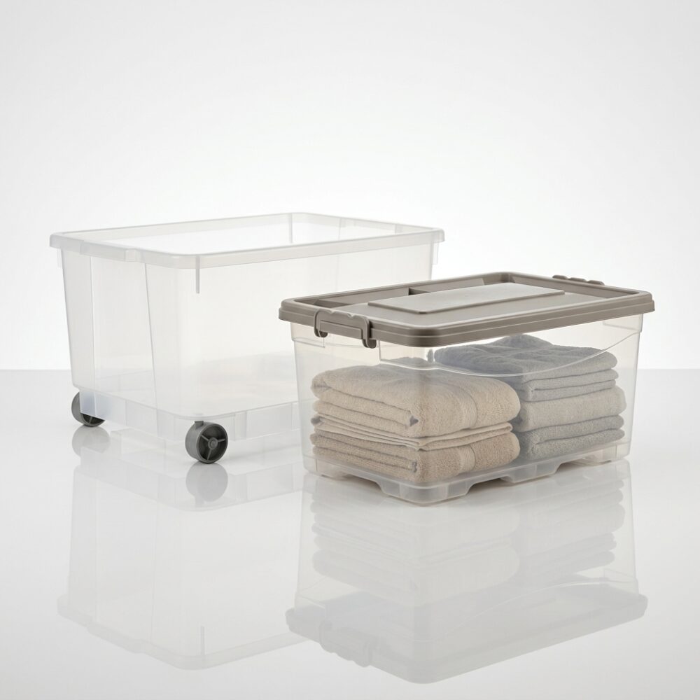 SET CAJA ORGANIZADORA 40LTS C/RUEDAS ART P205 JAO