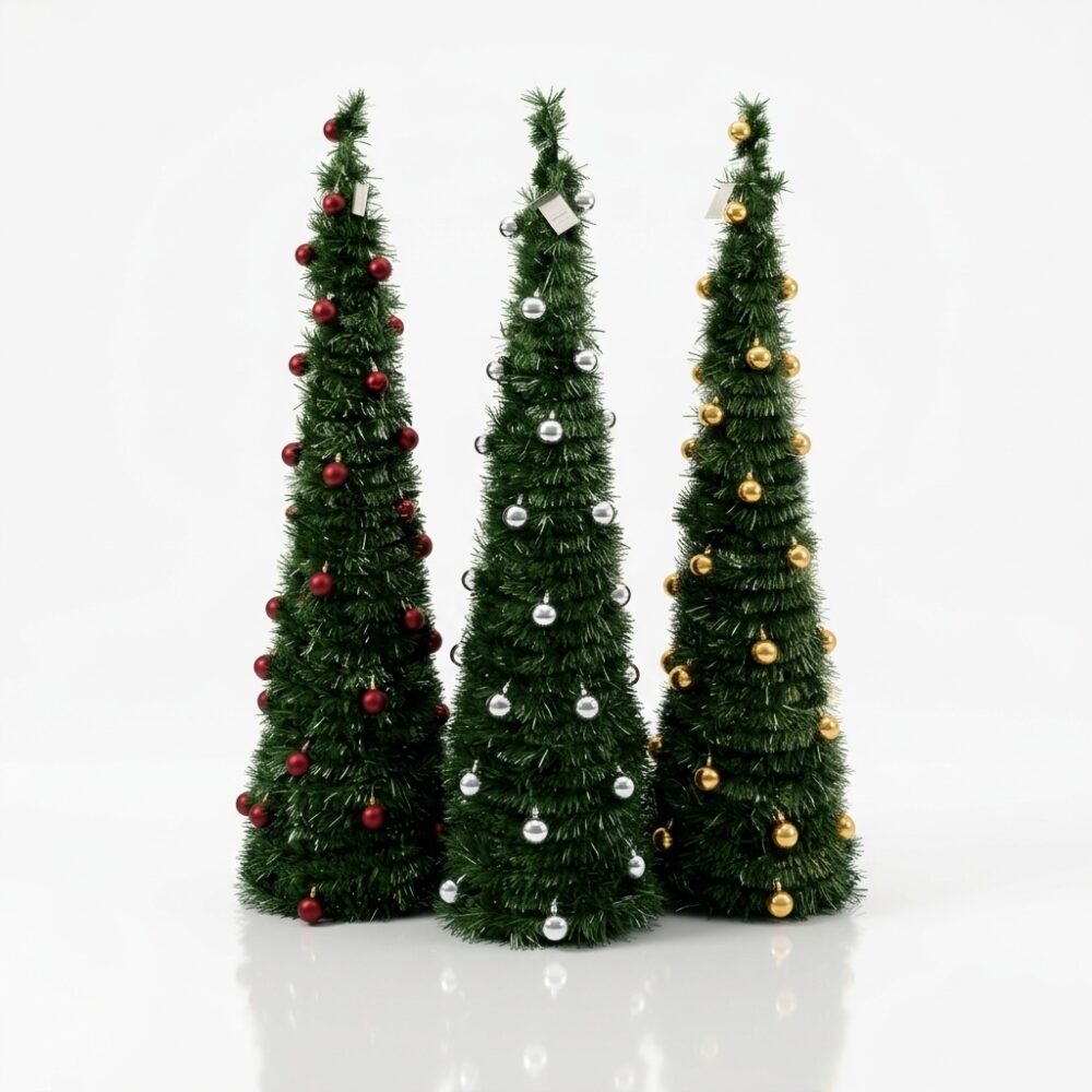 ARBOL POLLERA 1,2MTS C/BOLAS NAVIDEÑAS  NS442782 NAVI IAO