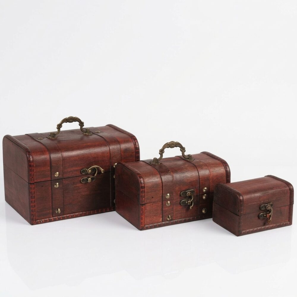 SET X3 COFRES MADERA 20CM ART A534143 JAO
