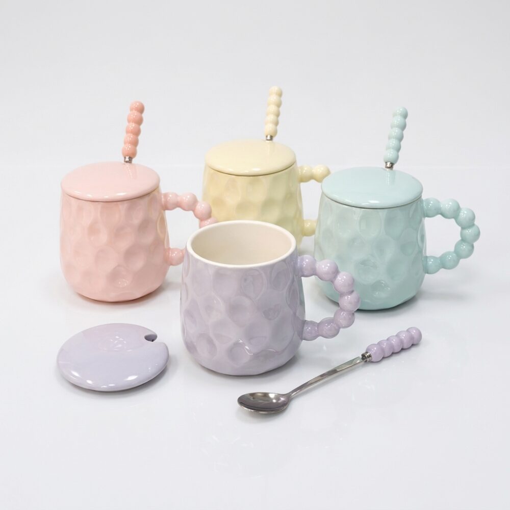 TAZA CERAMICA CON TAPA Y CUCHARA ART ER2623/ 1910 JAO