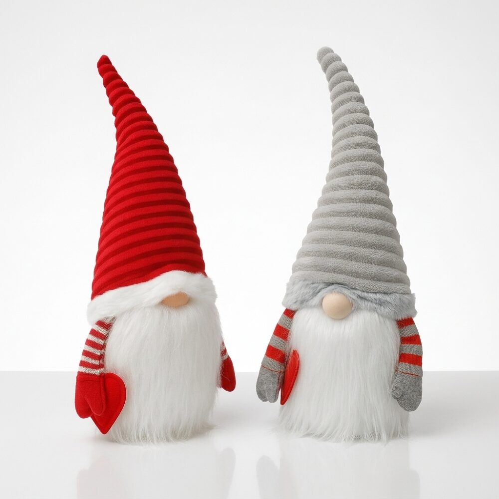MUÑECO GNOMO 40CM GRIS/ROJO DE PLUSH ART 1506/ C8 NAVI JAO