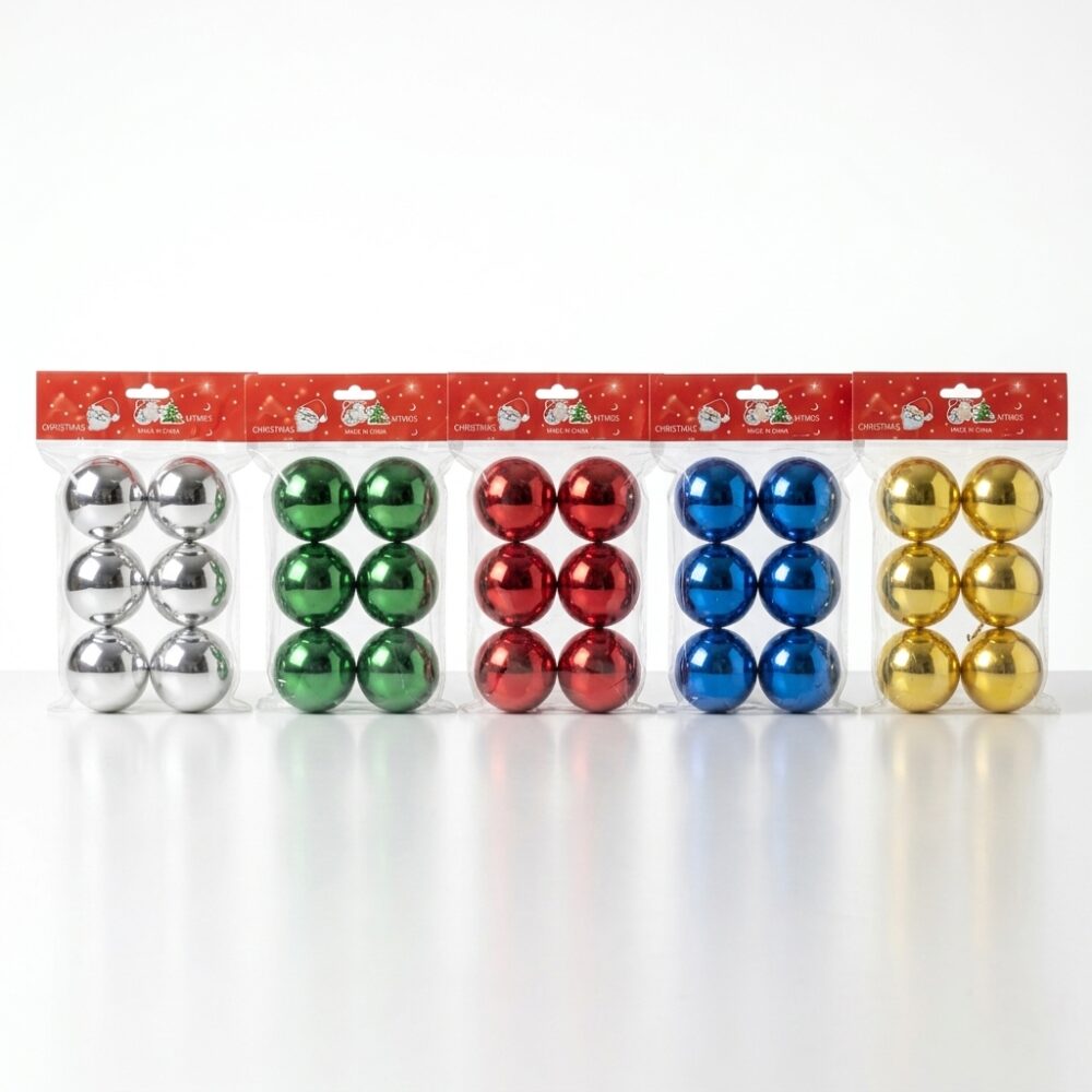 US BOLA NAVIDEÑA x6 UND 5CM ART 1040 NAVI JAO