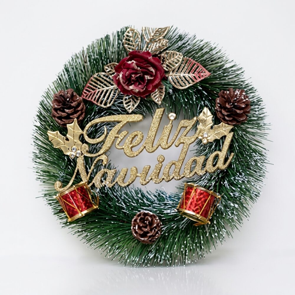 US CORONA FELIZ NAVIDAD Ø20CM  ART 1043 NAVI JAO