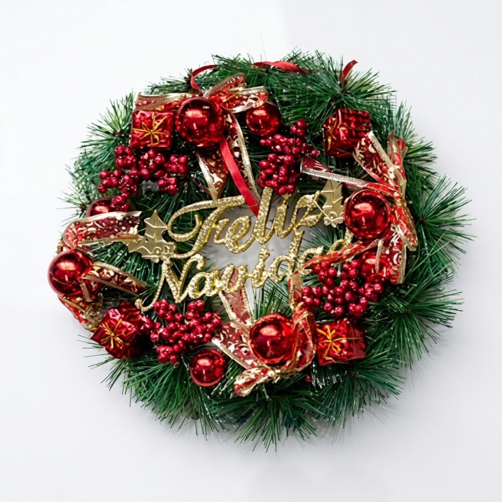 US CORONA FELIZ NAVIDAD Ø30CM  ART 1044 NAVI JAO