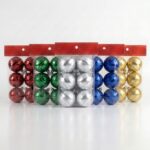 US BOLA NAVIDEÑA LABRADA C/BRILLO x6 6CM ART 1058 NAVI JAO