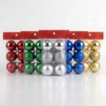 US BOLA NAVIDEÑA LABRADA C/BRILLO X6 6CM ART 1060 NAVI JAO