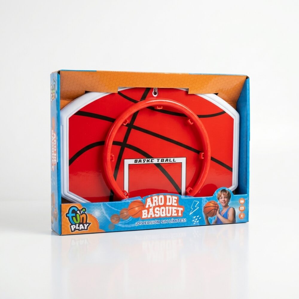 ARO DE BASQUET CON PELOTA E INFLADOR 34 CM ART 56056 JAO