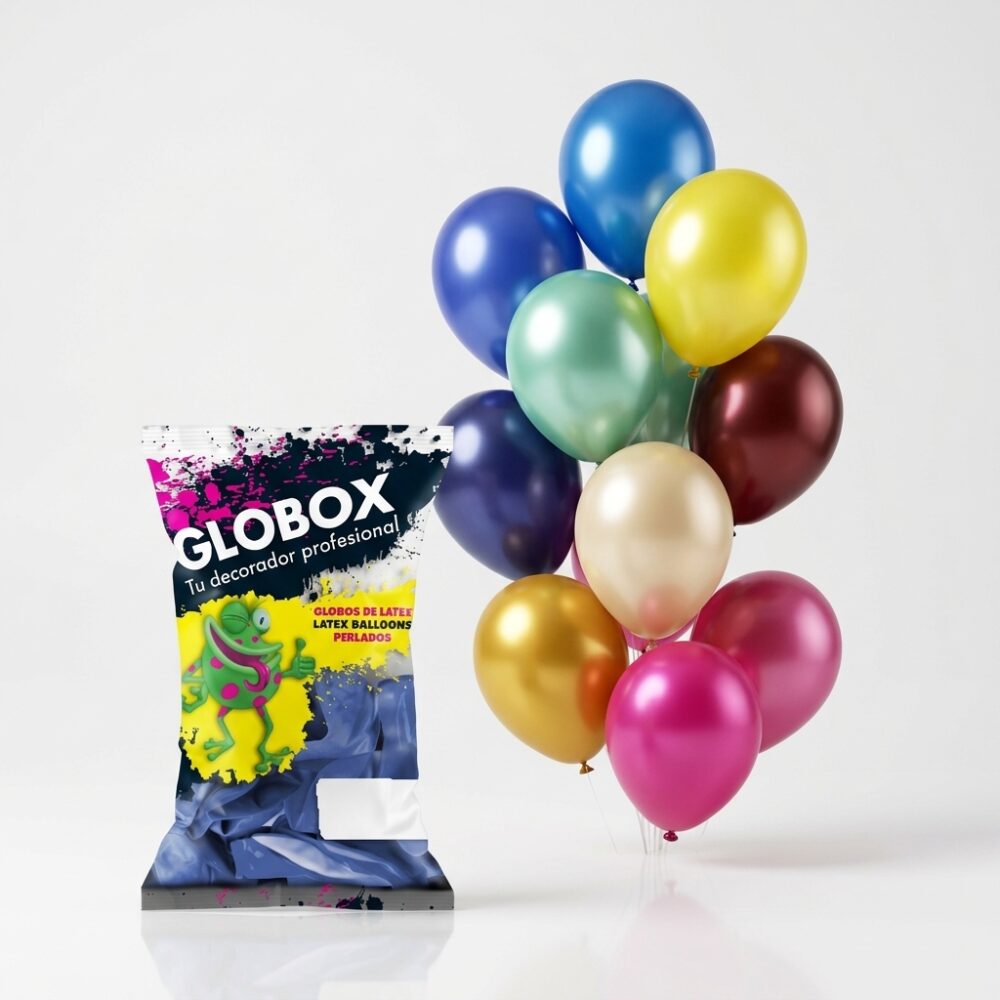 GLOBOS PERLADOS SURTIDOS 9" X25 UN ART 57213 JAO