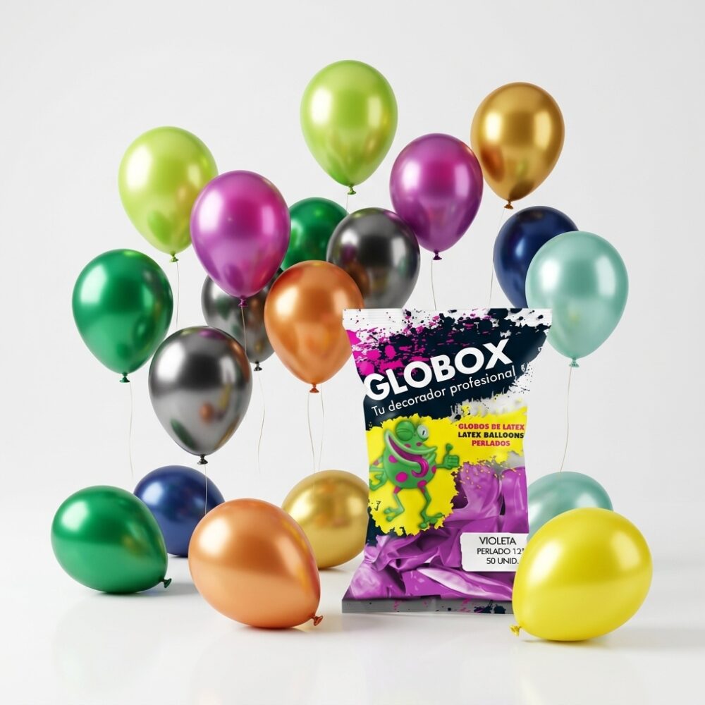 GLOBOS PERLADOS VARIOS COLORES 12" X50 UN ART 50016 JAO
